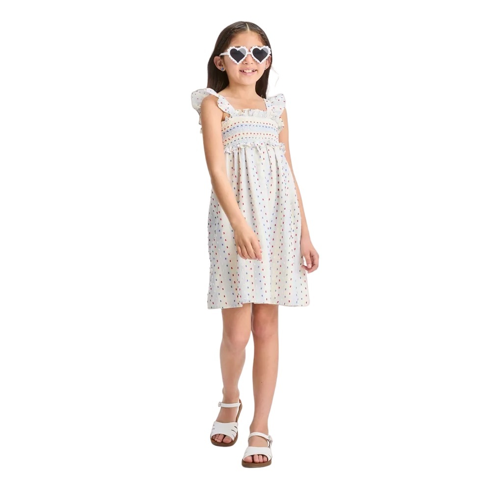 NWOT Girls Flutter Sleeve Americana Woven Dress Cat & Jack